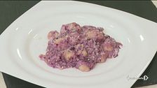 Gnocchi con crema di stracchino e radicchio
