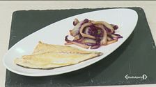 Filetto di pesce bianco e radicchio all'aceto balsamico
