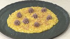 Risotto con zucca, castagne e amaretti