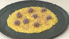 Risotto con zucca, castagne e amaretti