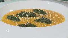 Crema di zucca con cavolo nero