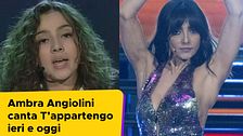 Ambra Angiolini canta T'appartengo ieri e oggi