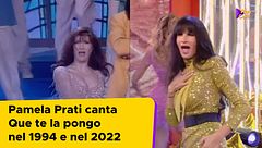 Pamela Prati balla Que te la pongo, da Scherzi a parte '94 al Grande Fratello Vip '22