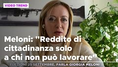 Giorgia Meloni: "Reddito di cittadinanza solo a chi non può lavorare"