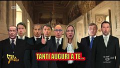 Striscia compie 34 anni, gli auguri in musica dei politici