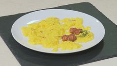 Risotto allo zafferano e  gamberi