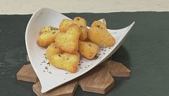 Crocchette, a forma di cuore, di patate