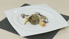 Carciofi cotti e crudi con alici marinate