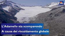 Il ghiacciaio dell'Adamello sta scomparendo a causa del riscaldamento globale
