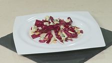 Insalata radicchio blue cheese mele rosse e melagrana