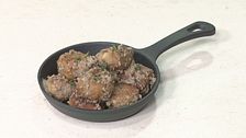Polpette con cuore di mozzarella e funghi