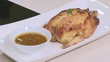 Pollo arrosto con salsa di senape e miele