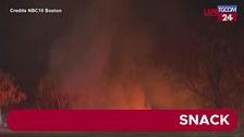 Usa, vasto incendio boschivo in Massachussets