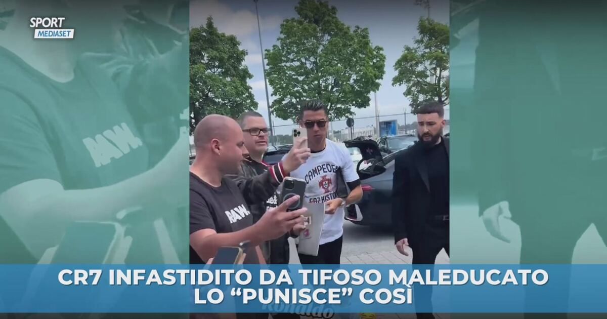 SportMediaset: CR7 infastidito da un tifoso maleducato Video | Mediaset ...