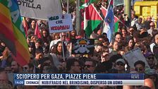 Breaking News delle 14.00 | Sciopero per Gaza, piazze piene