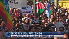 Breaking News delle 14.00 | Sciopero per Gaza, piazze piene