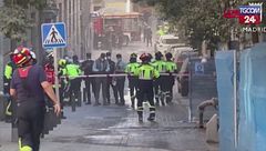 Madrid, crolla un edificio in pieno centro