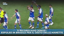 Follia Kaio Jorge: fa il gesto delle manette e viene espulso