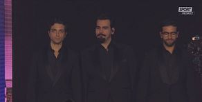 Il Volo canta l'Inno di Mameli prima di Sinner-Alcaraz