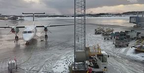 L'aereo della Juve fermo nel gelo di Bodo
