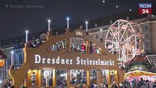 Germania, folla e luci per l'apertura del mercato di Natale di Dresda