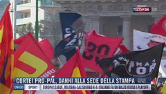 Breaking News delle 09.00 | Cortei Pro-Pal, danni alla sede della Stampa