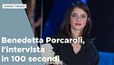 Benedetta Porcaroli, l'intervista in 100 secondi