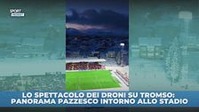 Droni sullo stadio a Tromso