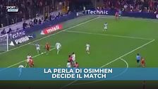 Galatasaray: gol fantastico in rovesciata di Osimhen