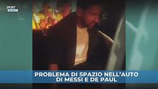 Fate spazio a Messi e De Paul: siedono compressi nel retro dell'auto