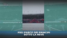 PSG: Parco dei Principi sotto la neve