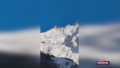 Courmayeur, valanga programmata si stacca sul Monte Bianco