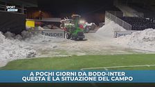 Quanta neve a Bodo in attesa dell'Inter