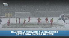 Bayern allenamento sotto la neve