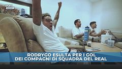Il Real fa felice l'infortunato Rodrygo: festeggia il 3-0 sul City