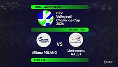 Finale CEV Challenge Cup: Powervolley Milano-Lindemans Aalst