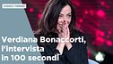 Verdiana Bonaccorti, l'intervista in 100 secondi