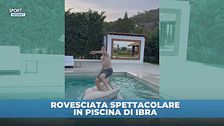 Ibrahimovic show in piscina: acrobazia da urlo con la pallina da tennis