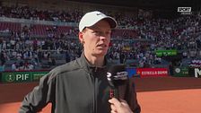 Sinner: "Contento della finale e soprattutto del primo set"