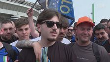 Chivu tiene Conte al guinzaglio: spunta lo striscione a San Siro