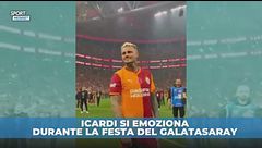 Icardi si commuove durante la festa del Galatasaray
