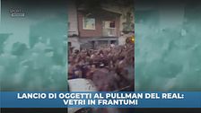 Lancio di oggetti al pullman del Real Madrid