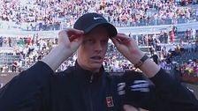 Sinner: "Partita molto solida, c'era tanto vento e sono contento di come l'ho gestito""