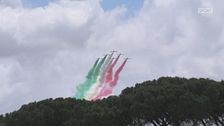 Frecce tricolare, spettacolo sul foro Italico