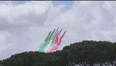Frecce tricolare, spettacolo sul Foro Italico