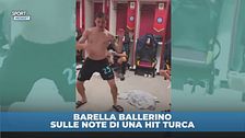 Barella ballerino nello spogliatoio