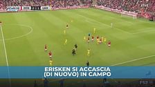Grande paura per Eriksen: nuovo malore e collassa in campo