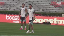 Lautaro e Messi, allenamento al Jordan-Hare Stadium
