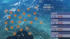 Meteo dell' 11 giugno