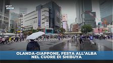 Olanda-Giappone, festa all'alba nel cuore di Shibuya